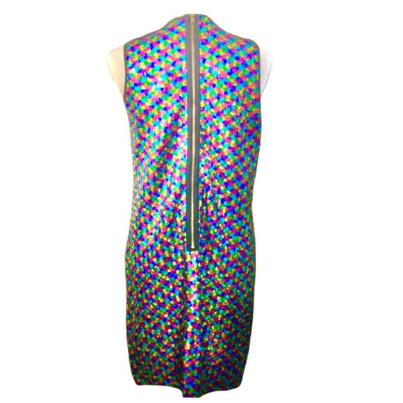 ASOS Rainbow Sequin Sleeveless Party Dress Size 8 NWT - Picture 3 of 12